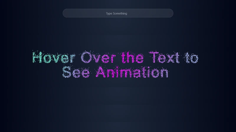 Particle Text Project Screenshot
